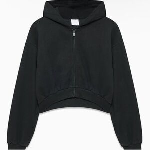 Aritzia Cozy Fleece Mega Cropped Zip Hoodie